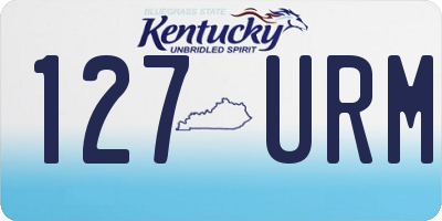KY license plate 127URM