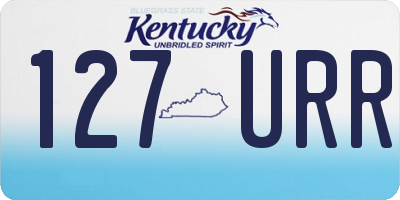KY license plate 127URR