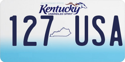 KY license plate 127USA