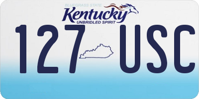 KY license plate 127USC
