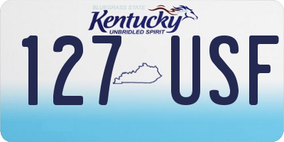 KY license plate 127USF
