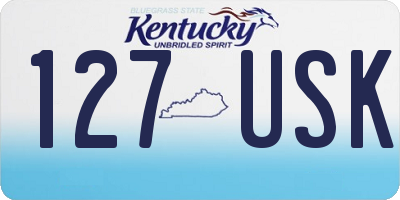 KY license plate 127USK