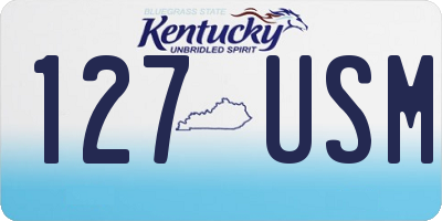 KY license plate 127USM