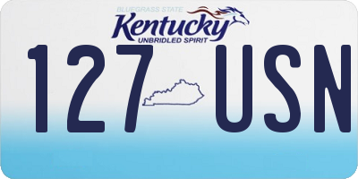 KY license plate 127USN