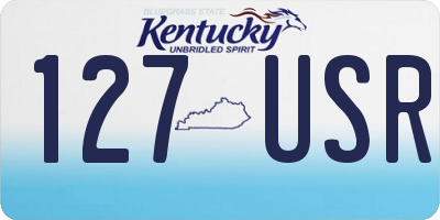 KY license plate 127USR