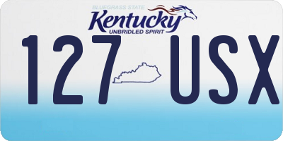 KY license plate 127USX