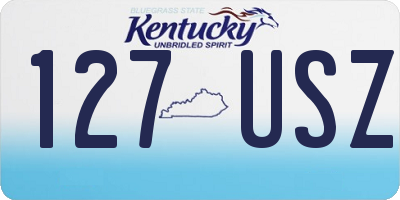 KY license plate 127USZ