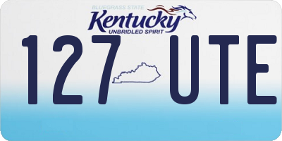 KY license plate 127UTE