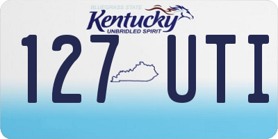 KY license plate 127UTI