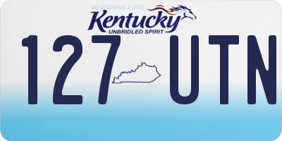 KY license plate 127UTN