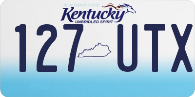 KY license plate 127UTX