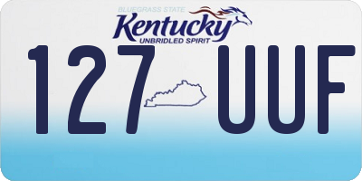 KY license plate 127UUF