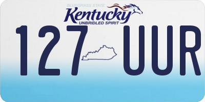KY license plate 127UUR