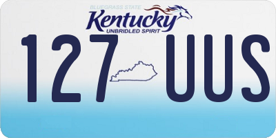 KY license plate 127UUS