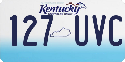 KY license plate 127UVC