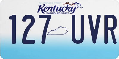 KY license plate 127UVR
