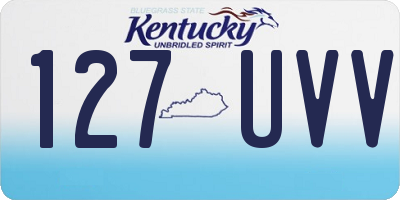 KY license plate 127UVV