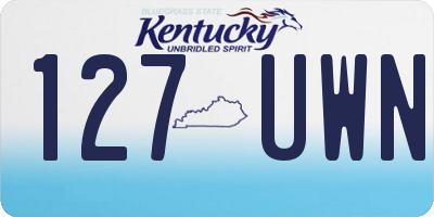 KY license plate 127UWN
