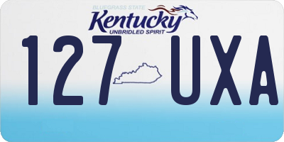 KY license plate 127UXA