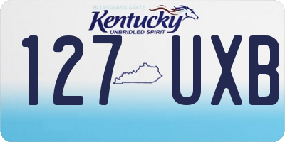 KY license plate 127UXB
