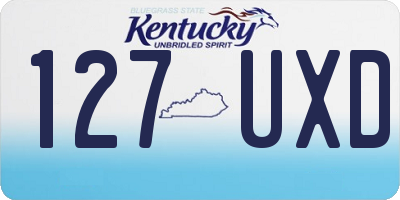 KY license plate 127UXD