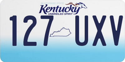 KY license plate 127UXV