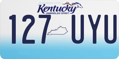 KY license plate 127UYU