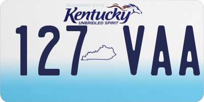 KY license plate 127VAA