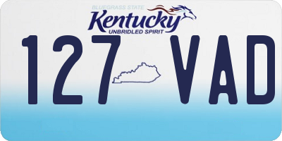 KY license plate 127VAD