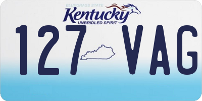 KY license plate 127VAG