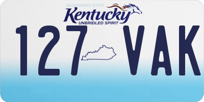 KY license plate 127VAK