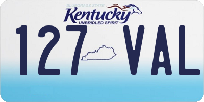 KY license plate 127VAL