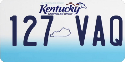KY license plate 127VAQ