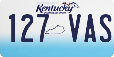 KY license plate 127VAS