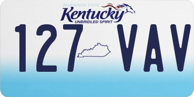 KY license plate 127VAV