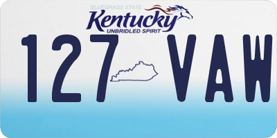 KY license plate 127VAW