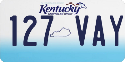 KY license plate 127VAY