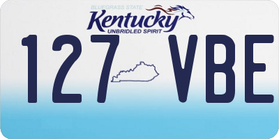 KY license plate 127VBE