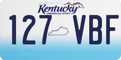 KY license plate 127VBF