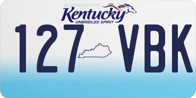 KY license plate 127VBK
