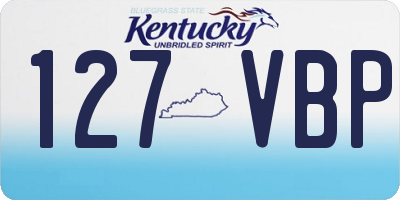 KY license plate 127VBP