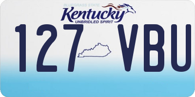 KY license plate 127VBU