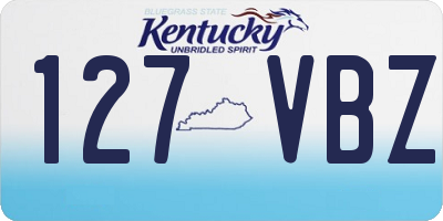 KY license plate 127VBZ
