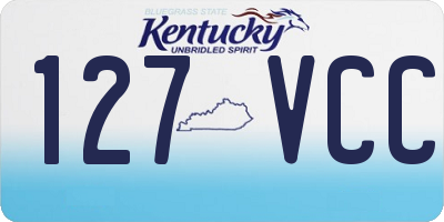 KY license plate 127VCC