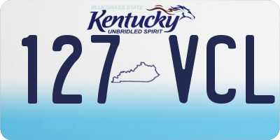 KY license plate 127VCL