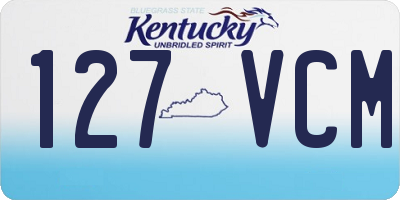 KY license plate 127VCM