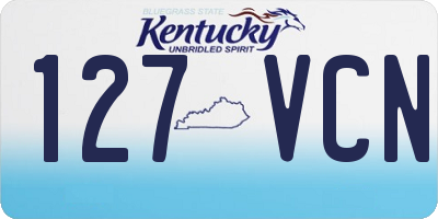 KY license plate 127VCN