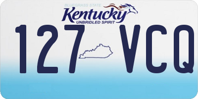 KY license plate 127VCQ