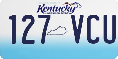 KY license plate 127VCU