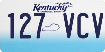 KY license plate 127VCV